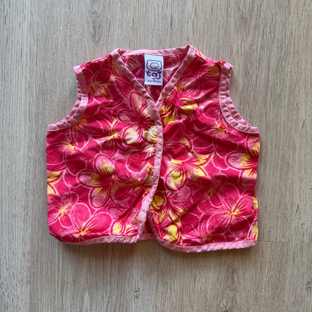 Set of 3 Hawaiian Diaper Shirts / Vests - Picture 2 of 5